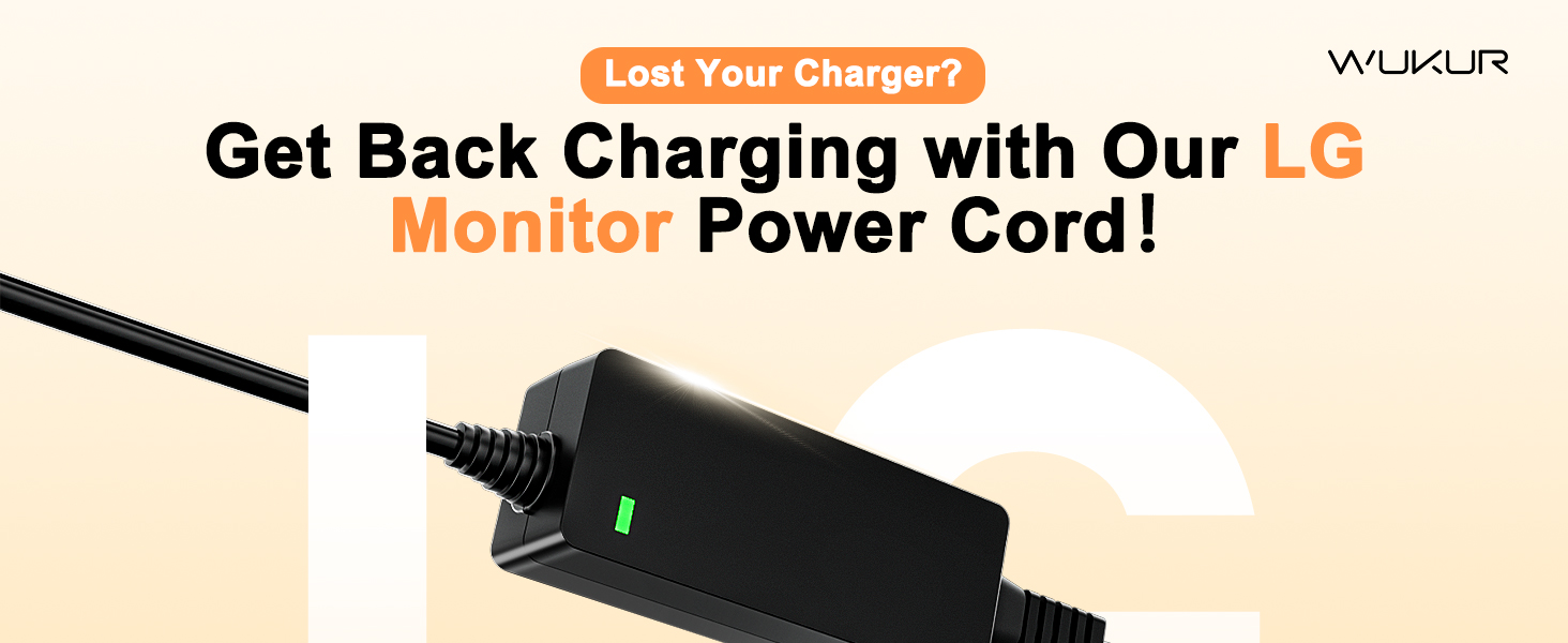 19V LG Monitor Power Cord