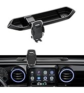 Dashboard Phone Mount for Jeep Wrangler JL JLU &amp; Gladiator JT (2018–2023) – Storage Tray Organize...
