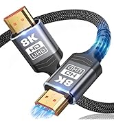 10K 8K HDMI Cable 2.1, 1M/3.3FT Ultra High Speed HDMI Cable Braided Cord, HDMI Cables 48Gbps (8K@...