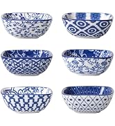 Cerkik Ceramic Square Dipping Bowl - 2.6 OZ Soy Sauce Dish 3 inch Small Bowls Set for Charcuterie...