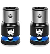 BLACKROBOT 2PCS Impact Bit Holders 1/4 Inch Square Drive to 1/4 Inch Hex Socket Adapter for Impac...