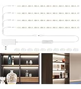 LED Shelf Light, WOBANE LED Closet Light Kit, 4PCS 20inch Pre-Cut Strip Bars, Designed for Multi ...
