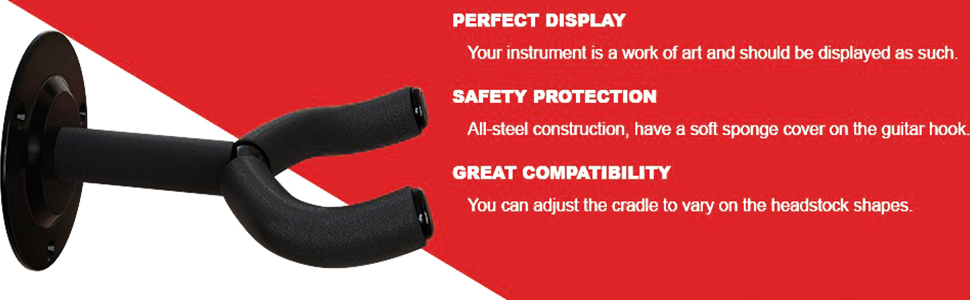guitar wall mount, ukulele wall mount, guitar hangers, guitar mount, guitar hangers for the wall