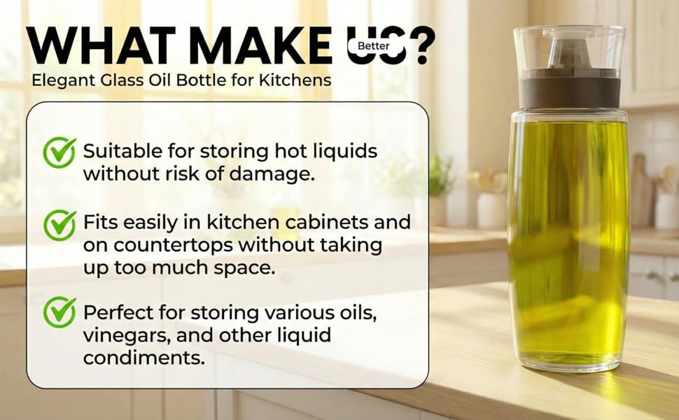 oil bottle on counter