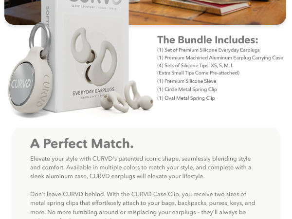 CURVD Everyday Earplug Bundle Honey Soften the Sound
