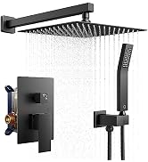 FORIOUS Rain Shower System - Shower Faucet Set-12 Inch Rain Shower Heads with Handheld Spray Comb...