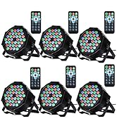 LUNSY Dj Lights, 36 LED Par Lights Stage Lights with Sound Activated Remote Control &amp; DMX Control...