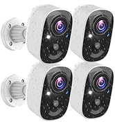 MaxiViz Security Cameras Wireless Outdoor (4 Pack), Battery Powered Cameras for Home Security wit...