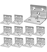 40Pcs Stainless Steel Corner Braces, 1.2” x 1.2” x 1.5” Small Corner Bracket for Wood Furniture, ...
