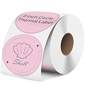 iEager 3 Inch Circle Thermal Sticker Labels, Self-Adhesive Round Direct Thermal Label, Multi-Purp...