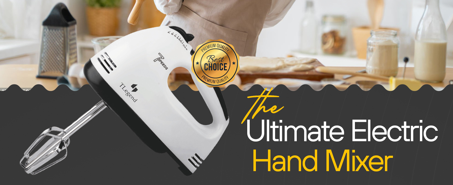 hand mixer electric handheld stand dough hook traditional beaters whisk mixing 7 speed hand mixer