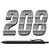 InkSlick 208 Pack Black Pens - Bulk Pens, Medium Point Ballpoint Pens, Smooth Ink, 1.0MM Retracta...