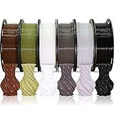 1.75mm 3D PLA Filament 6 in 1 Bundle: Black, White, Light Grey, Dark Grey, Brown, Army Green; 6 N...