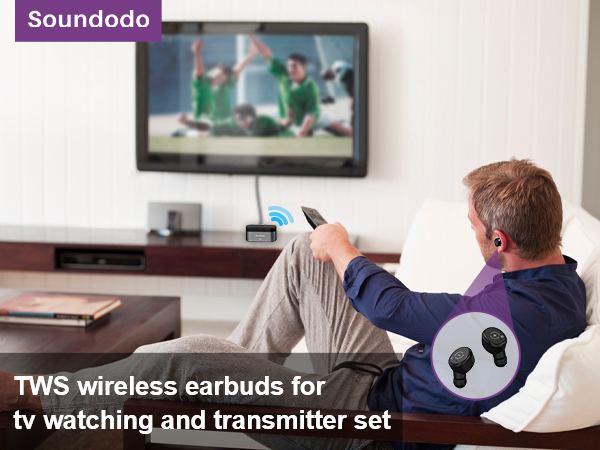 Soundodo Wireless Earbuds for Tv