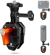 K&F Concept Motorcycle Windshield Clip Mount for GoPro Hero 13/12/11/10/9 Black, Aluminum Alloy C...