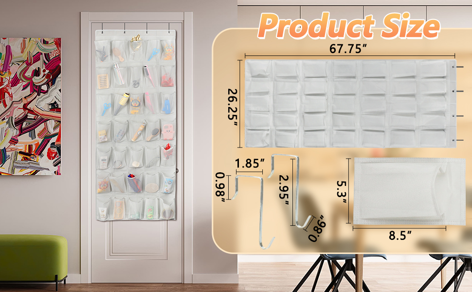 35 Pockets Over the Door Shoe Organizer