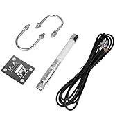 Waterproof 915mhz Lora 5.8dbi Fiberglass Antenna with 10Ft Low Loss KMR195 Cable for Helium Hotsp...