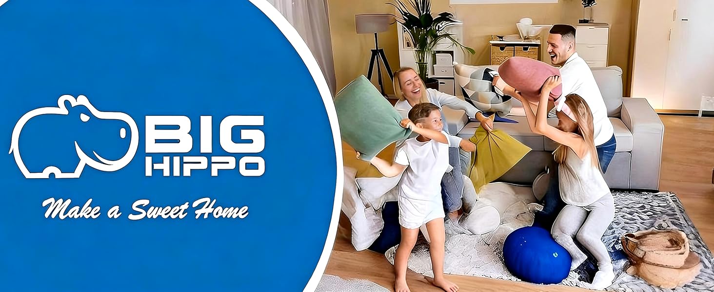 big hippo Rocking Chair Cushion Set Detachable Headrest Extra Thick Seat &amp;amp;amp; Back Pads