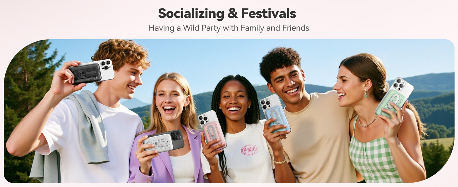 Haloun Magnetic Power Bank pink-5-4