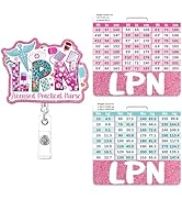 Badge Reel Retractable with Badge Buddy - Licensed Practical Nurse Badge Reel and LPN Badge Buddy...