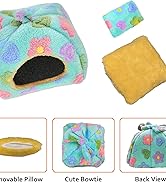 GINIDEAR Guinea Pig Bed, Guinea Pig Warm Hideout House Accessories Cozy Bed for Small Animals Ham...