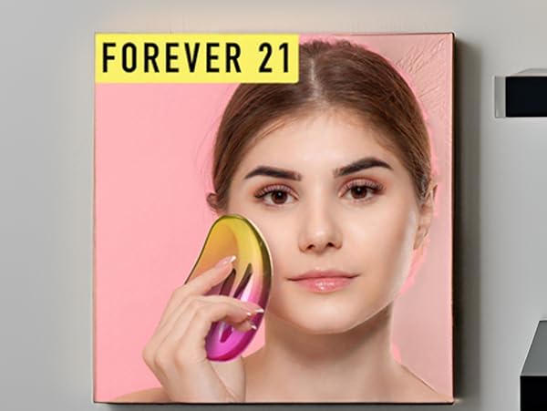 A sleek and modern bathroom setting with the product displayed on a marble countertop.