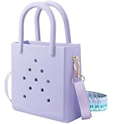 Mini Rubber Tote Bag Mini Crossbody X-Small Rubber Beach Bag Purple