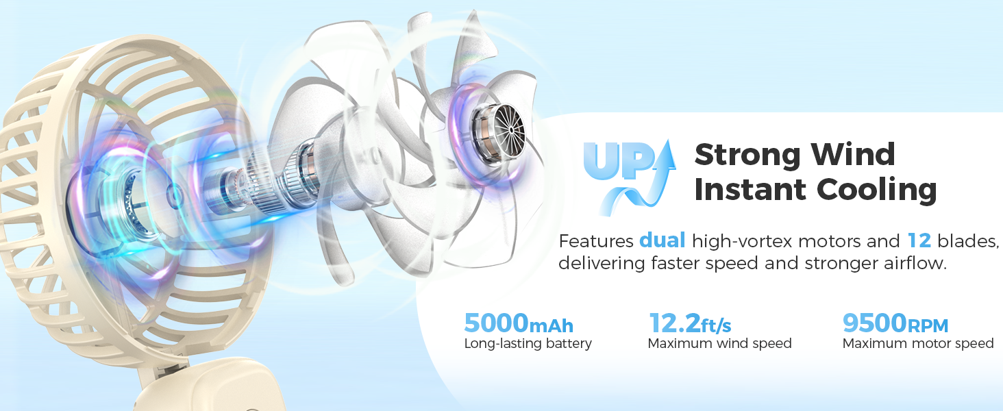 battery fan handheld fan rechargeable battery operated fan