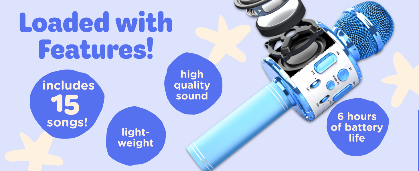 Kid Star Karaoke Blue Microphone