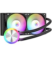 darkFlash DG240 All-in-one Liquid CPU Cooler, High-Performance Pump, ARGB Sync, PWM Daisy Chain C...