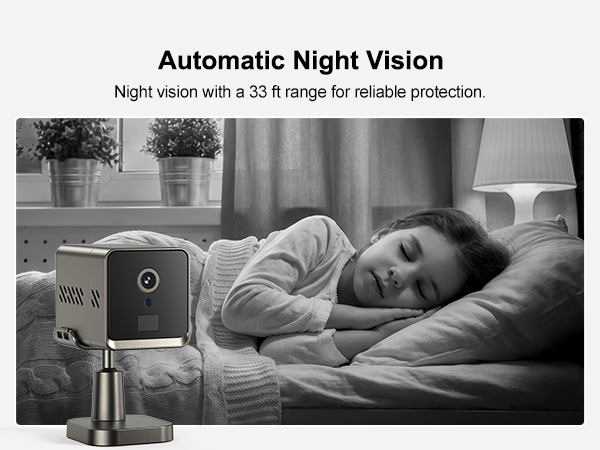 4G mini camera night vision 33 ft range, reliable protection for home security
