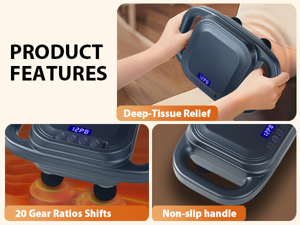 16 Head Massage Gun Deep Tissue, Back Massager, Neck &amp;amp; Shouler Massager