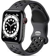 Lerobo Sport Bands Compatible with Apple Watch Band 45mm 44mm 42mm 49mm Women Men,Soft Silicone B...