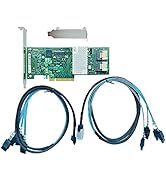 SAS HBA Card Compatible with LSI 9211-8i IT Mode PCIe SATA Expansion Card, 8-Port 6Gbps PCIe 2.0,...