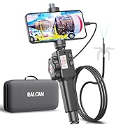 Articulating Borescope with 8 Adjustable LED Light, Ralcam 8.5mm/0.33inch Borescope Inspection Ca...