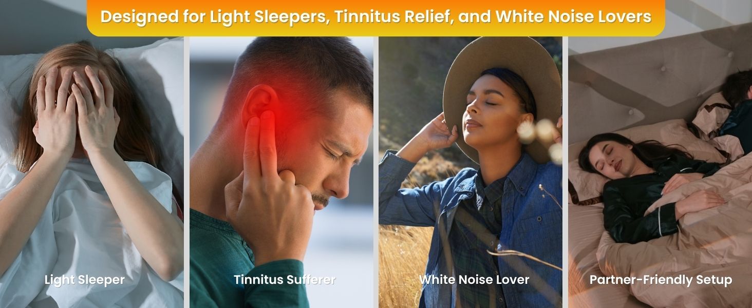 Under pillow speaker bluetooth sound machine white noise machine, relaxation sound, bedtime speaker