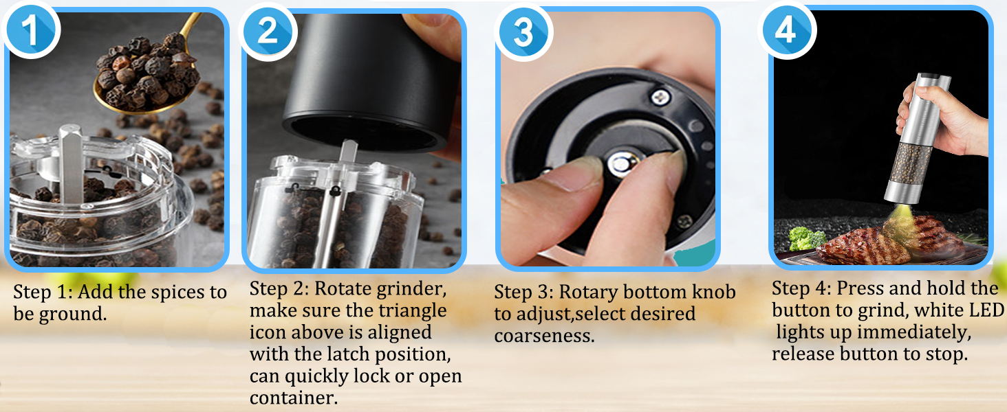 salt and pepper grinder set electric salt and pepper grinder battery salt and pepper grinder set