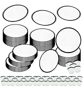 YEAHACLUB 50 PCS Foldable Flying Disc Fans with Bags, 9.8'' DIY Handheld Fabric Folding Fan, Blac...