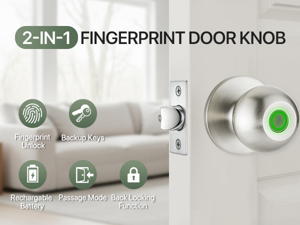 FINGERPRINT DOOR KNOB