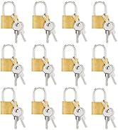 Juvale 12 Pack 1.2-inch Small Luggage Locks with Keys - Mini Padlocks for Locker, Suitcase and Gy...