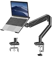 ErgoFocus Laptop Stand Desk Mount, 2 in 1 Function Monitor Laptop Mount, Gas Spring Laptop Arm Fi...