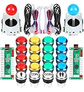 EG STARTS 2 Player Arcade DIY Kit Arcade Joystick + 16x LED Illuminated Arcade Buttons + 2 Player...