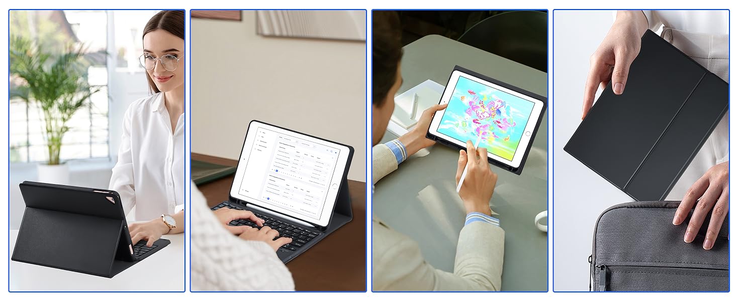 iPad 9.7 keyboard case-black-7