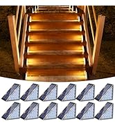 VOLISUN Outdoor Stair Lights 12 Pack, Solar Step Lights Outdoor Waterproof IP67, LED Outdoor Step...
