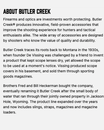 about butler creek