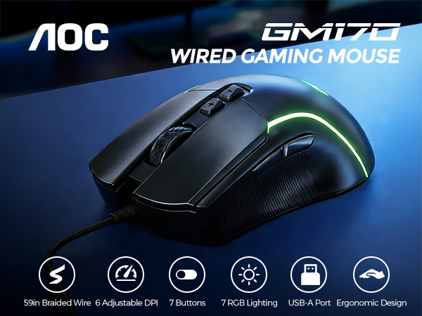 wired gaming mouse