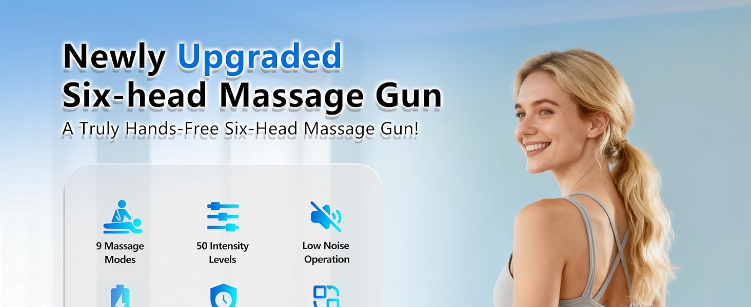 6 head massage gun