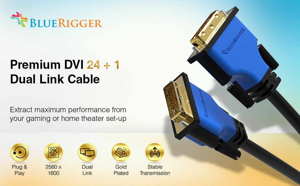 Bluerigger DVI to DVI 2K HD Dual Link Fosmon Rankie Startech.com Cable Matters Rankie Ugreen Anker