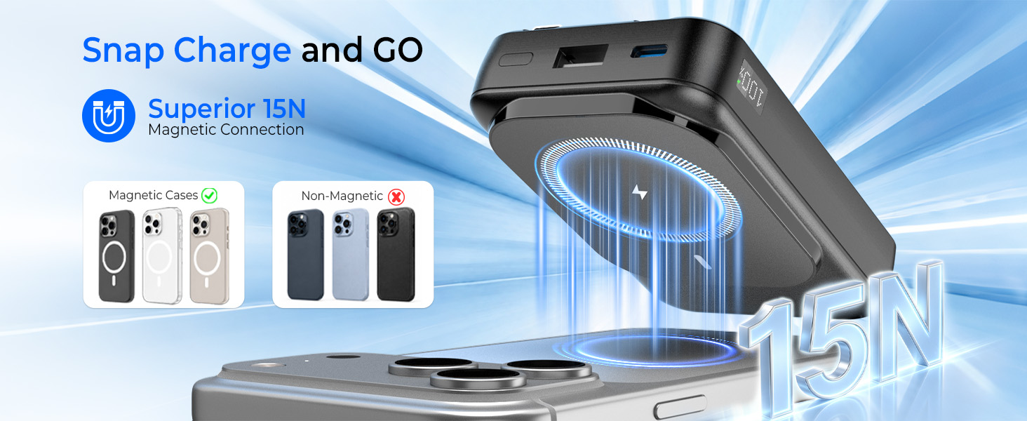 magnetic power bank 20000+mah