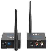1Mii 2.4Ghz Wireless Audio Transmitter Receiver for TV, 320ft Long Range 20ms Low Delay HiFi Audi...
